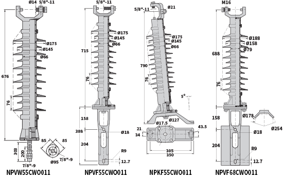 66kV Polymer Dimensions